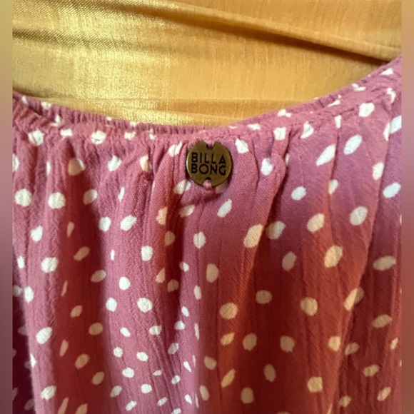 Polka dot over the shoulder / wide neck top - Picture 4 of 7